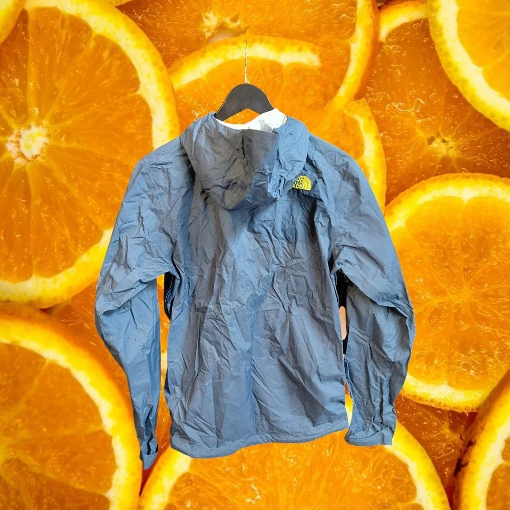 The North‎ Face Mens Waterproof Hooded Rain Jacket Blue XS Lightweight